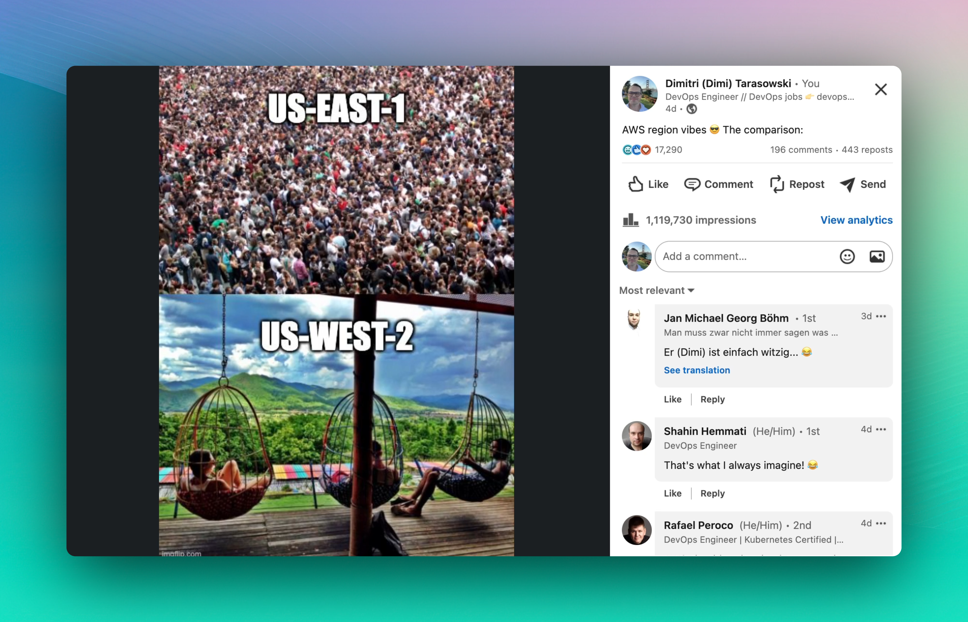 Example of a viral LinkedIn post with over 10,000 likes